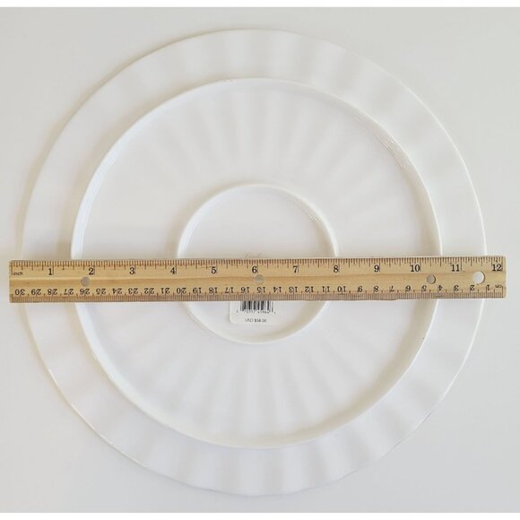 Vintage Gorham Grand Manor Gold Cake Plate Porcelain Serving Scalloped Edges - Picture 9 of 10